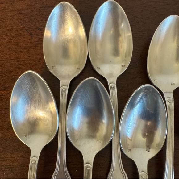 10 SAGLIER FRERES SilverPlated SPOONS - Shell Tip Design - Pattern Name S1F3 - Picture 5 of 16